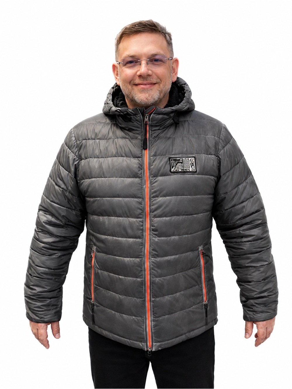 Armani Jeans Men’s Grey Puffer Jacket – Unique Color – Size XL